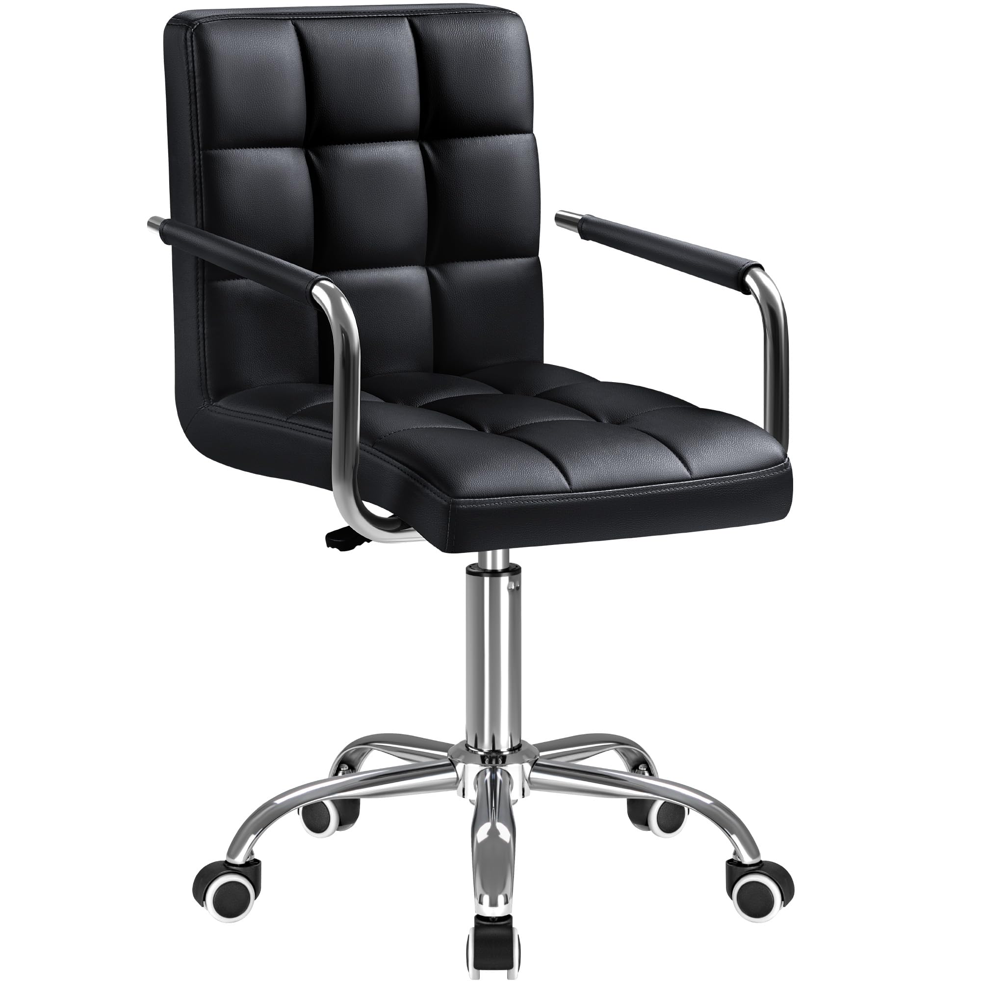 Furniture Chairs For Office - Black PU Leather Swivel Office Chair