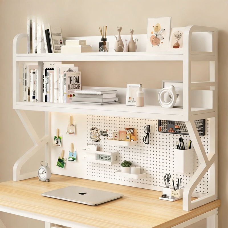 Cubicle Shelf Organizer - Desktop Storage Shelf with Pegboard Organizer,