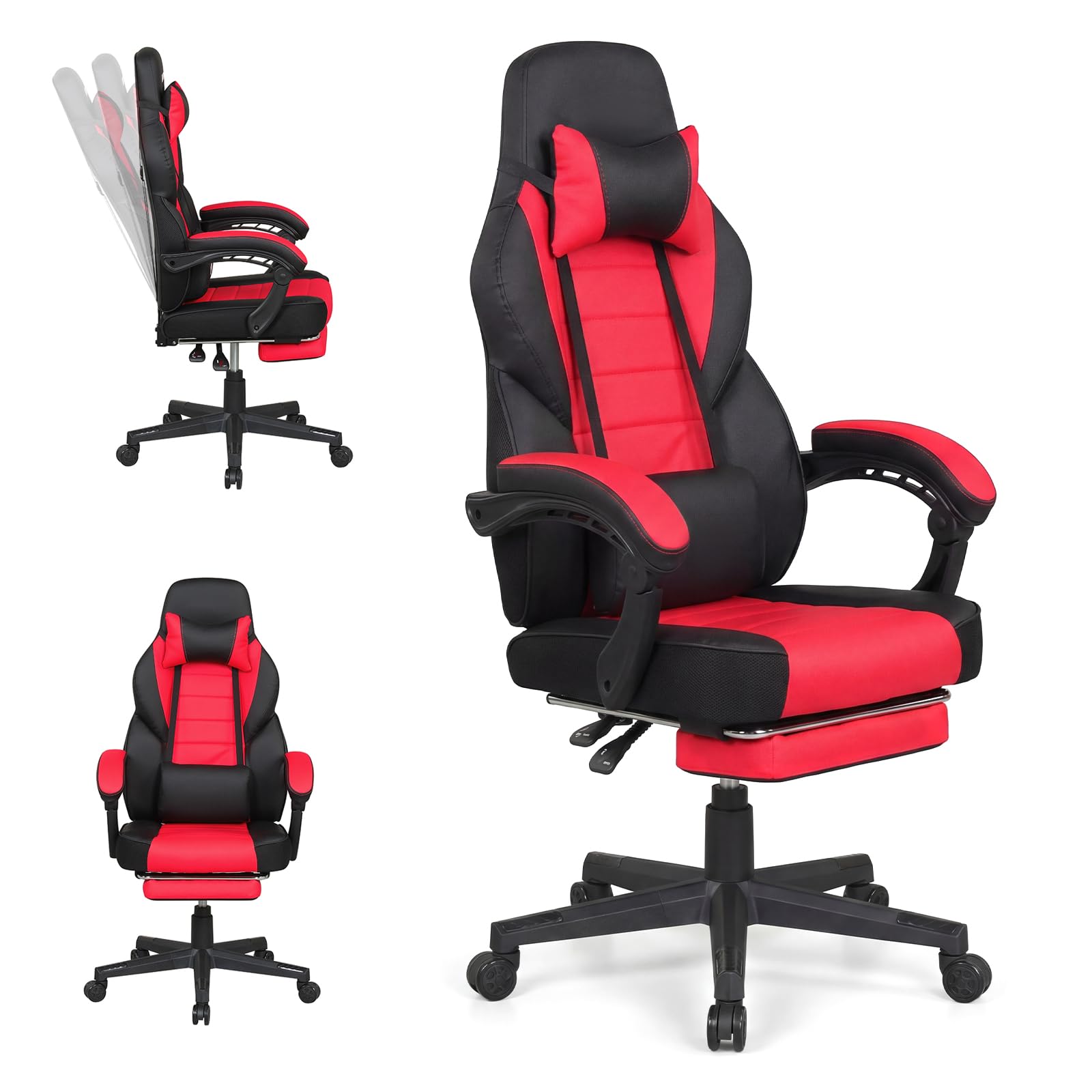 Furniture Chairs For Office - Ergonomic Gaming Chair With Footrest Lumbar
