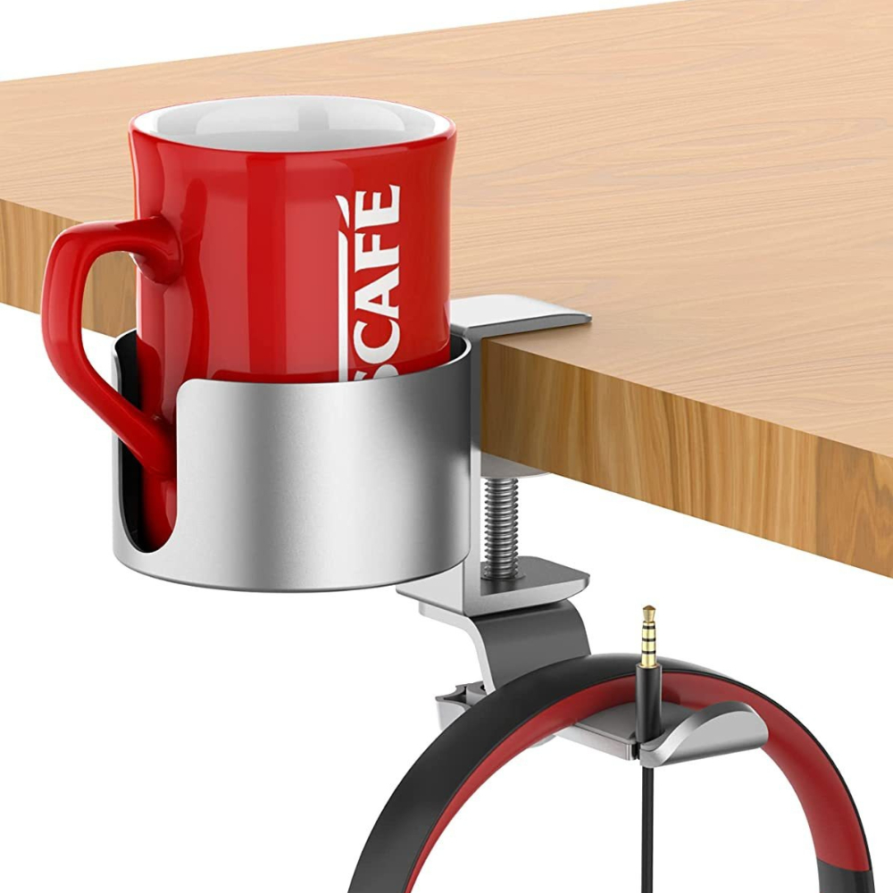 Office Furniture Brand - 360° Rotating Desk Headphone Holder with
