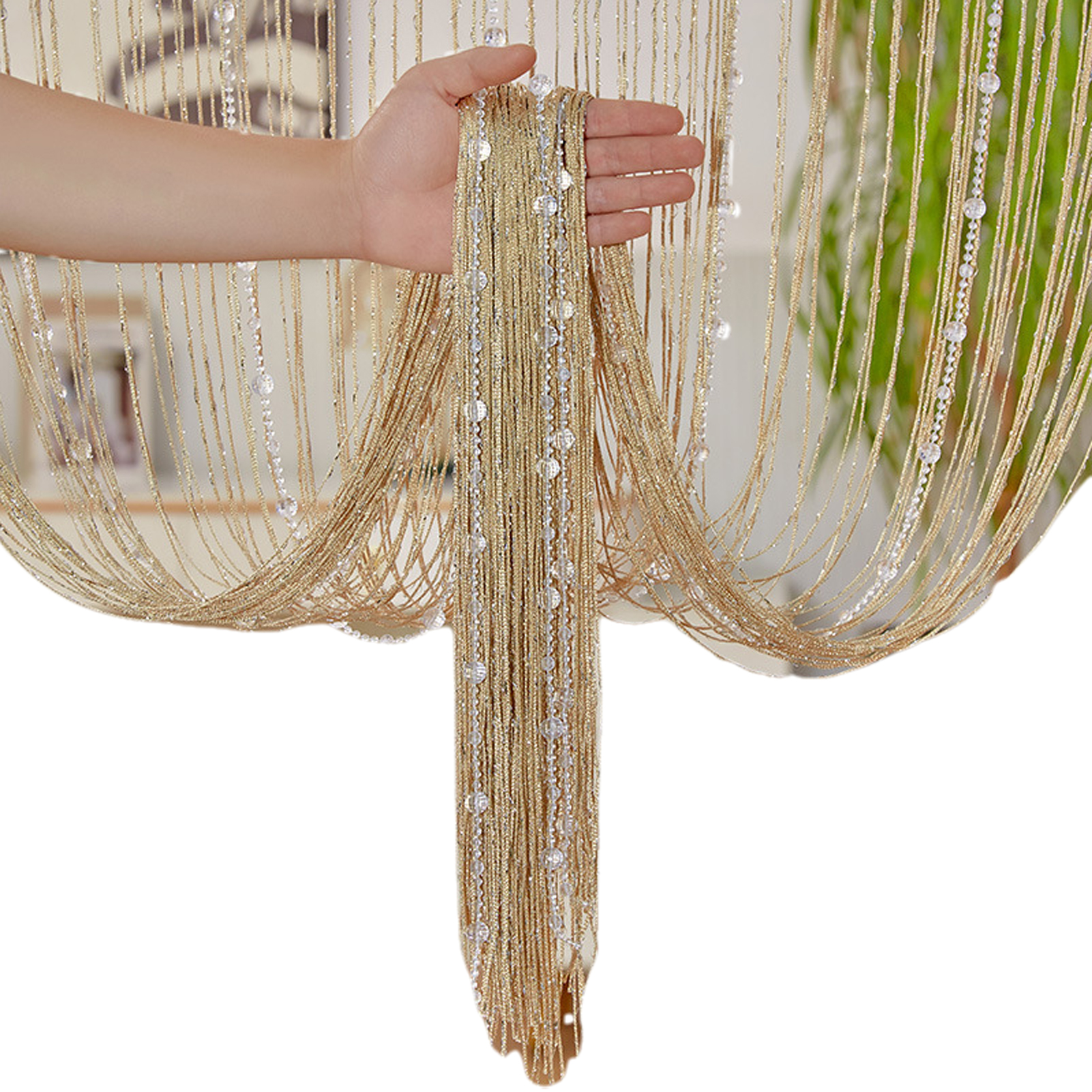 Partition Screen Divider - Crystal Beaded String Curtains Screen String