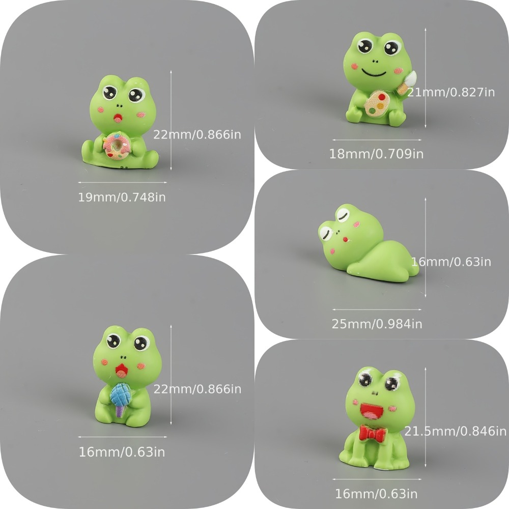 A set of 5 Frog Ornament Set,  - Cubicle Shelf Organizer reseña y precio