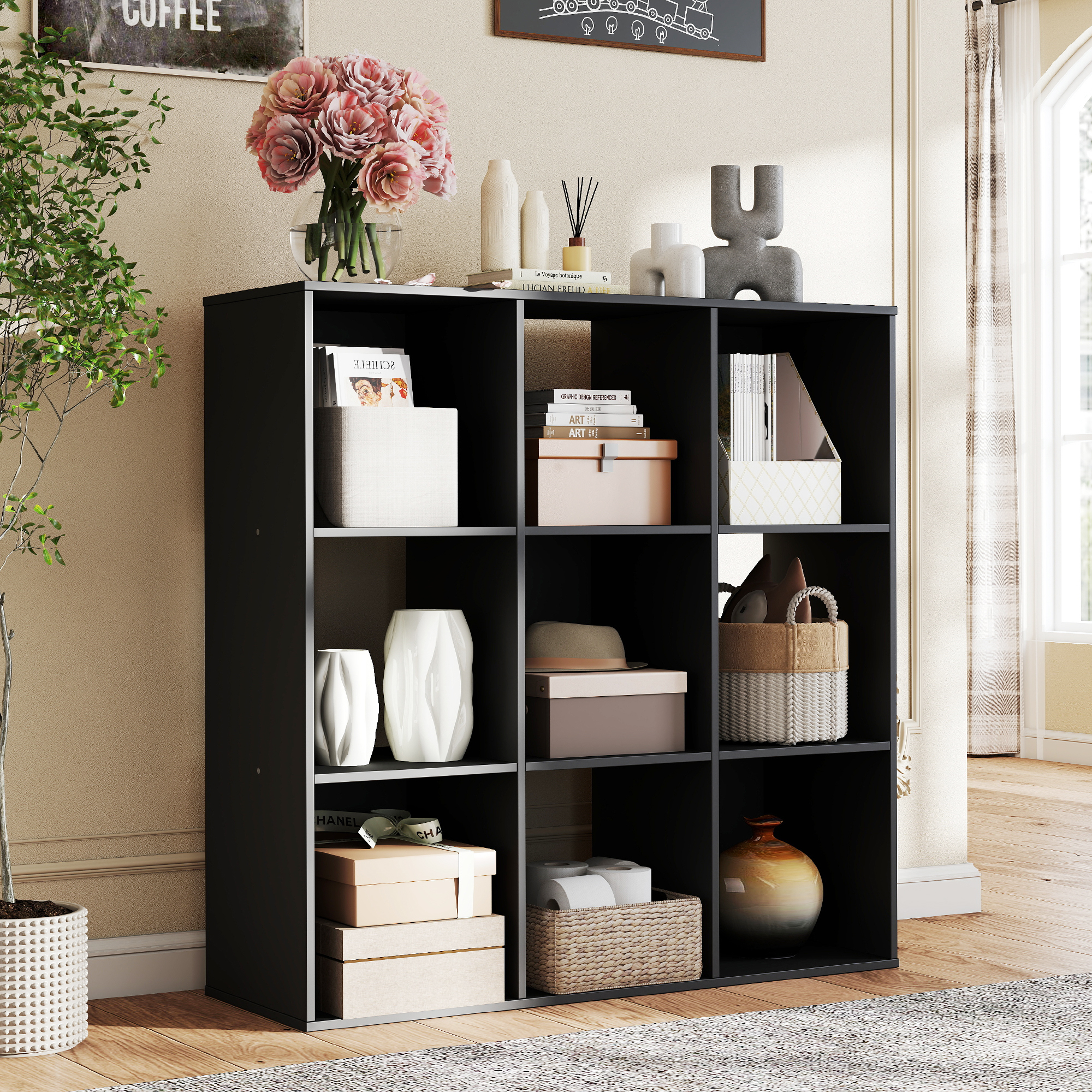 JHK 9 Cube Storage Organizer W - Cubicle Shelf Organizer reseña y precio