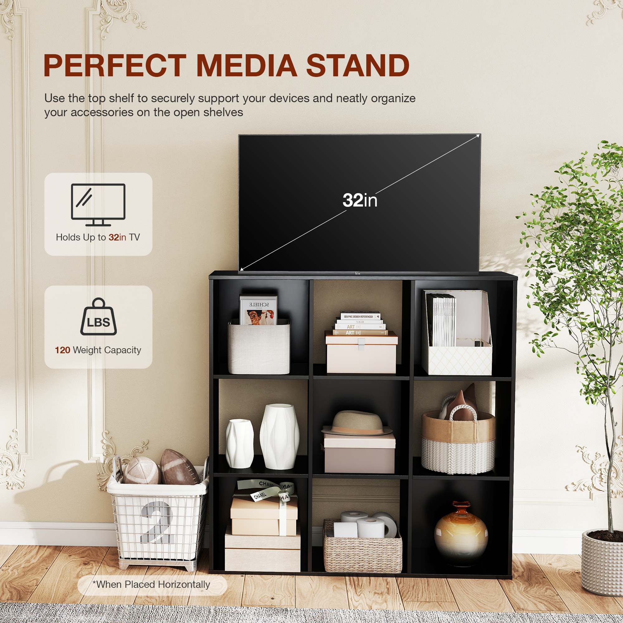JHK 9 Cube Storage Organizer W - Cubicle Shelf Organizer reseña y precio