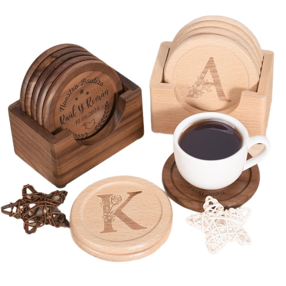 Walnut Dark Coaster Set of 6 P - Office Furniture Set reseña y precio