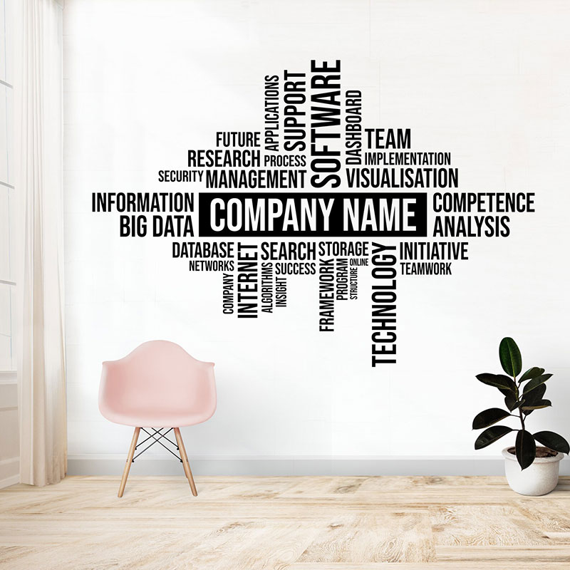 Custom Business Name Wall Deca - Office Furniture Company reseña y precio