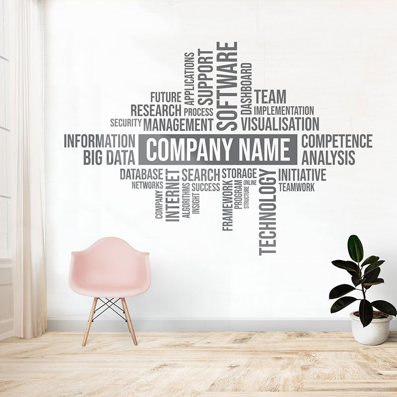 Custom Business Name Wall Deca - Office Furniture Company reseña y precio