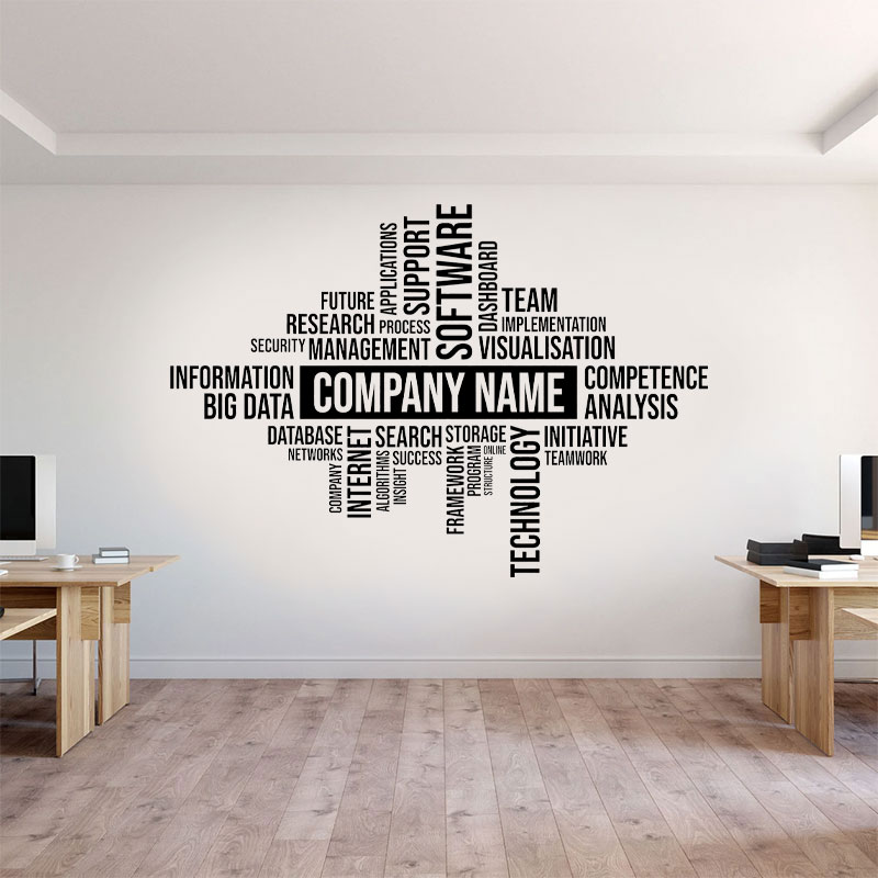 Custom Business Name Wall Deca - Office Furniture Company reseña y precio