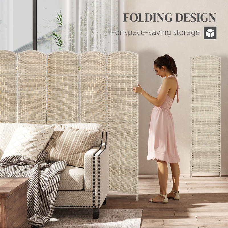 HOMCOM Folding Room Divider Sc - Partition Screen Divider reseña y precio