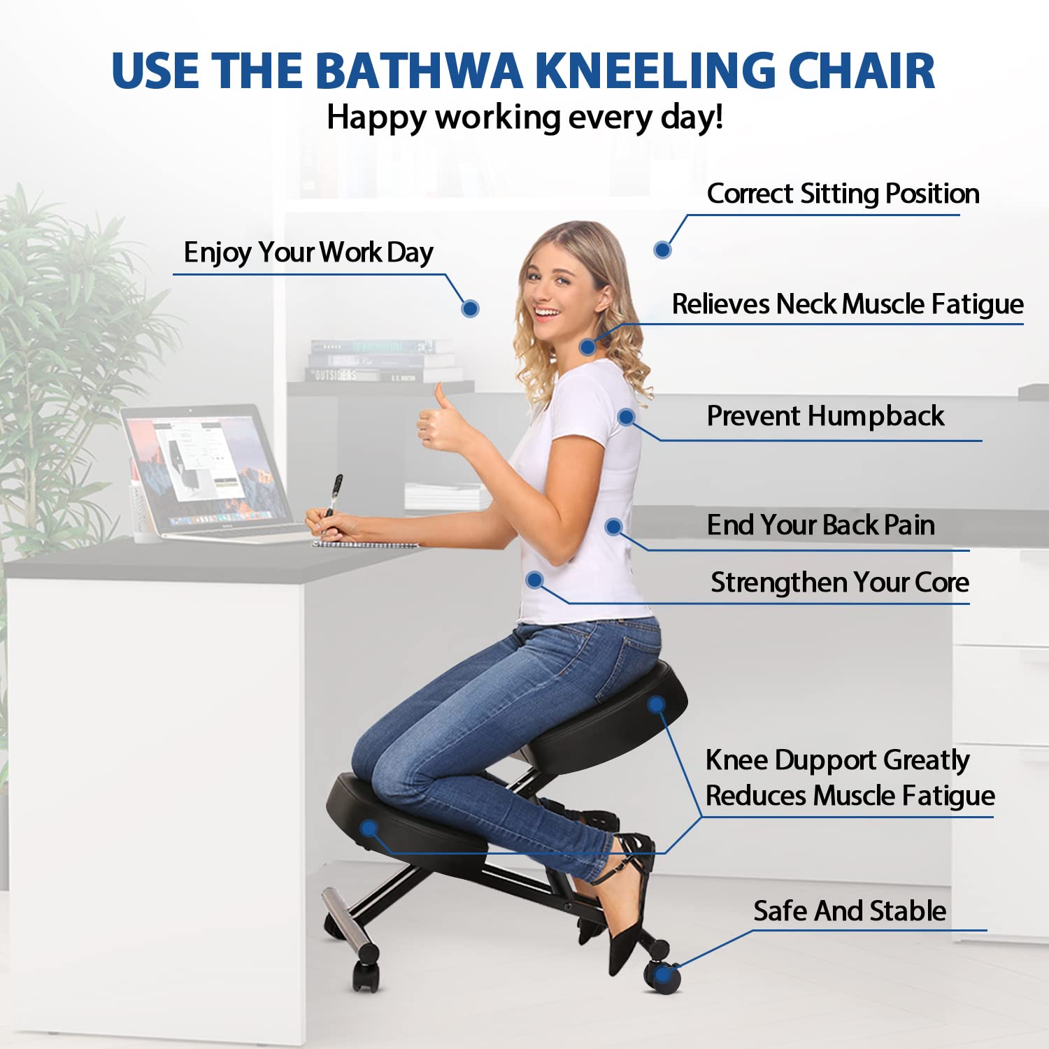 Kneeling Chair Ergonomic for O - Furniture Chairs For Office reseña y precio