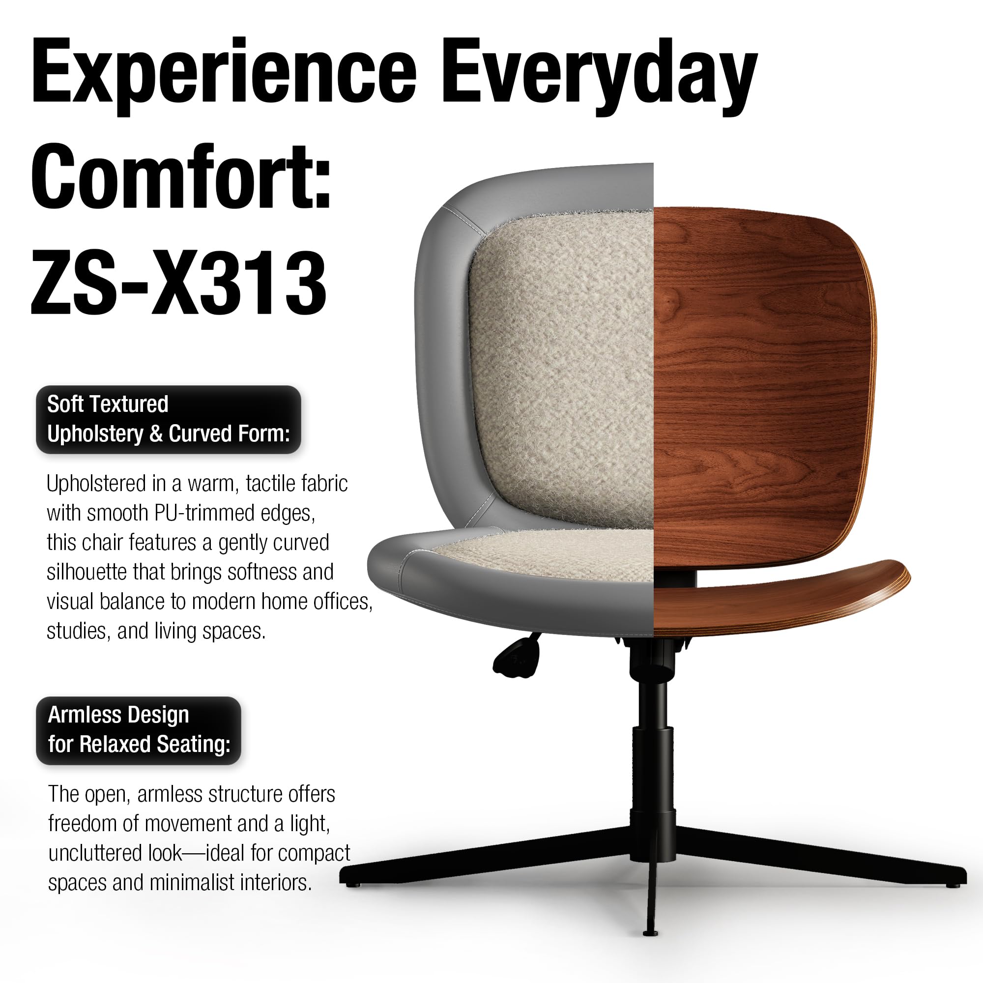 Armless Office Chair With Whee - Furniture Chairs For Office reseña y precio