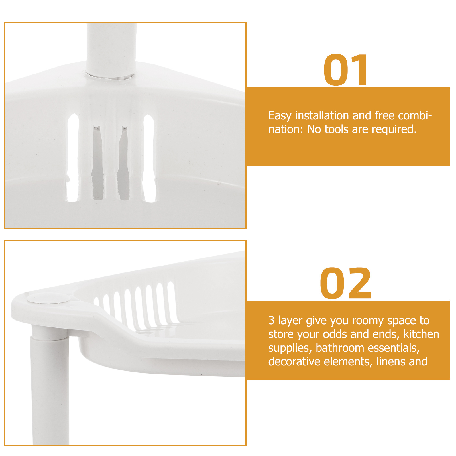 3 Layer Plastic Storage Shelve - Cubicle Shelf Organizer reseña y precio