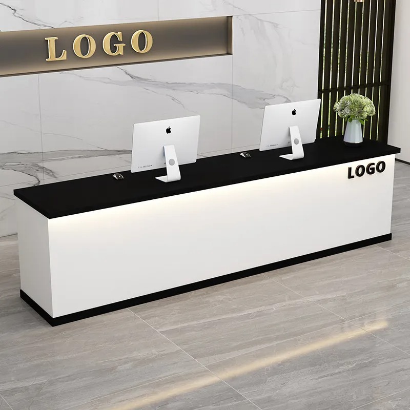 Black White Reception Desks Mi - Office Furniture Company reseña y precio