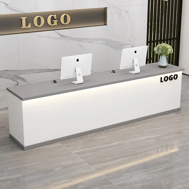 Black White Reception Desks Mi - Office Furniture Company reseña y precio