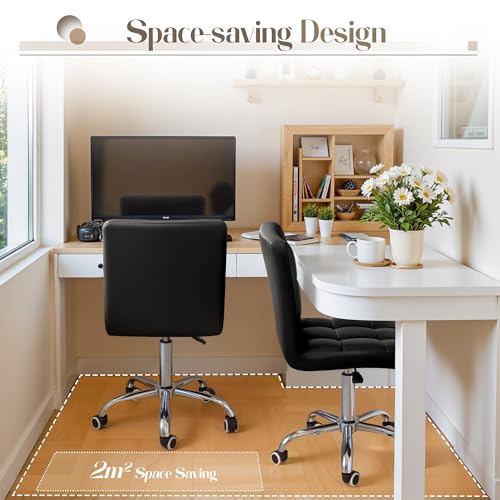Black PU Leather Swivel Office - Furniture Chairs For Office reseña y precio