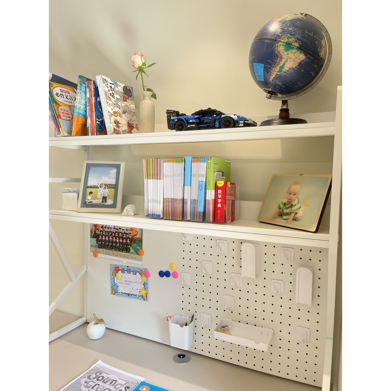 Desktop Storage Shelf with Peg - Cubicle Shelf Organizer reseña y precio
