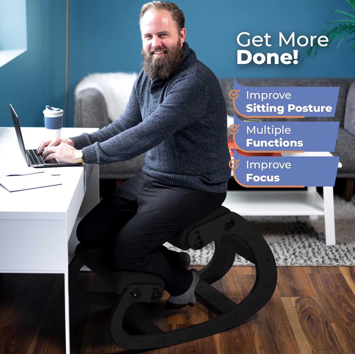 Ergonomic Wooden Kneeling Chai - Furniture Chairs For Office reseña y precio