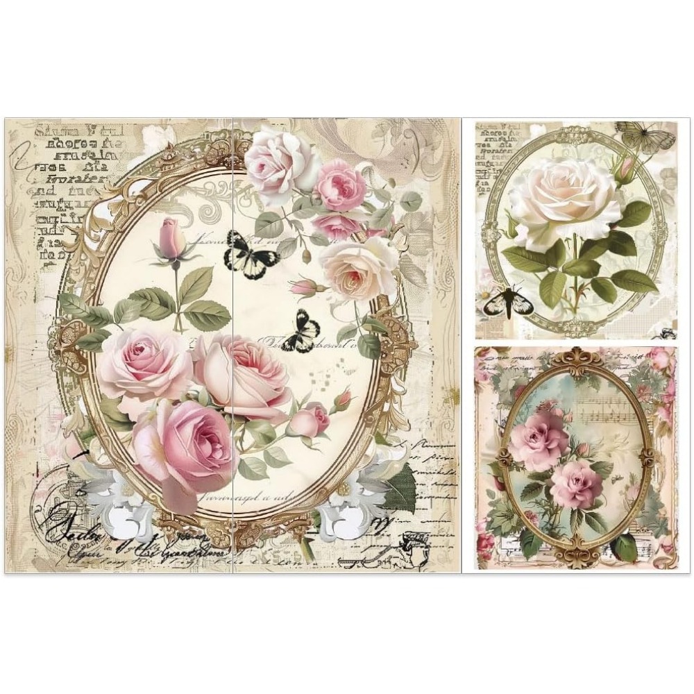 3pcs/Set Rose Rub on Transfers - Office Furniture Set reseña y precio