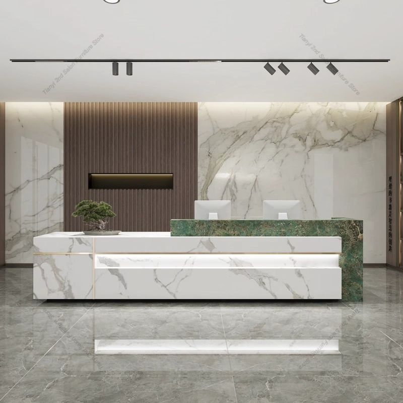 Nordic Luxury Marble Reception - Office Furniture High End reseña y precio