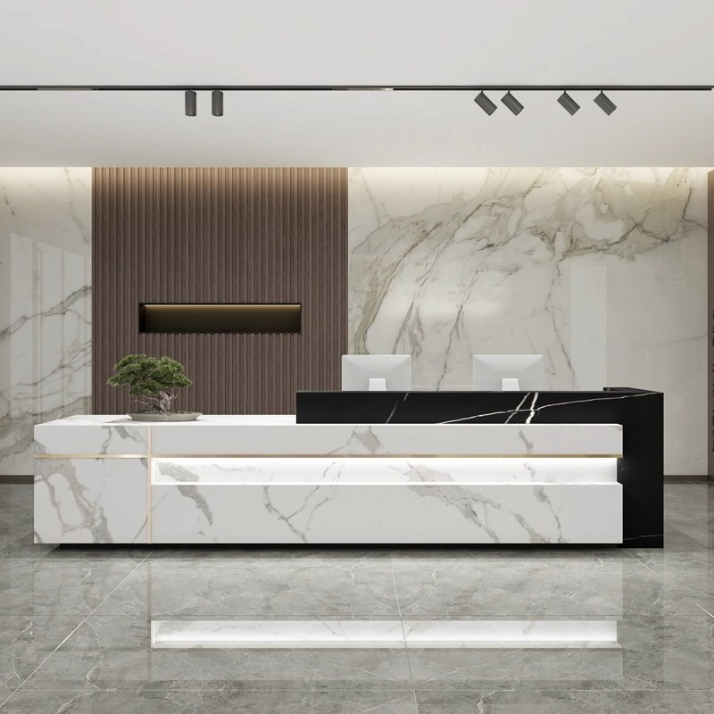 Nordic Luxury Marble Reception - Office Furniture High End reseña y precio