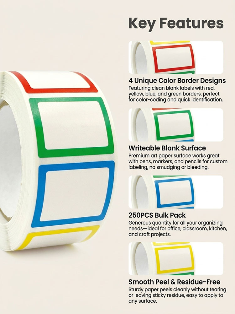 250Pcs/Roll Name Storage Books - Office Furniture Brand reseña y precio