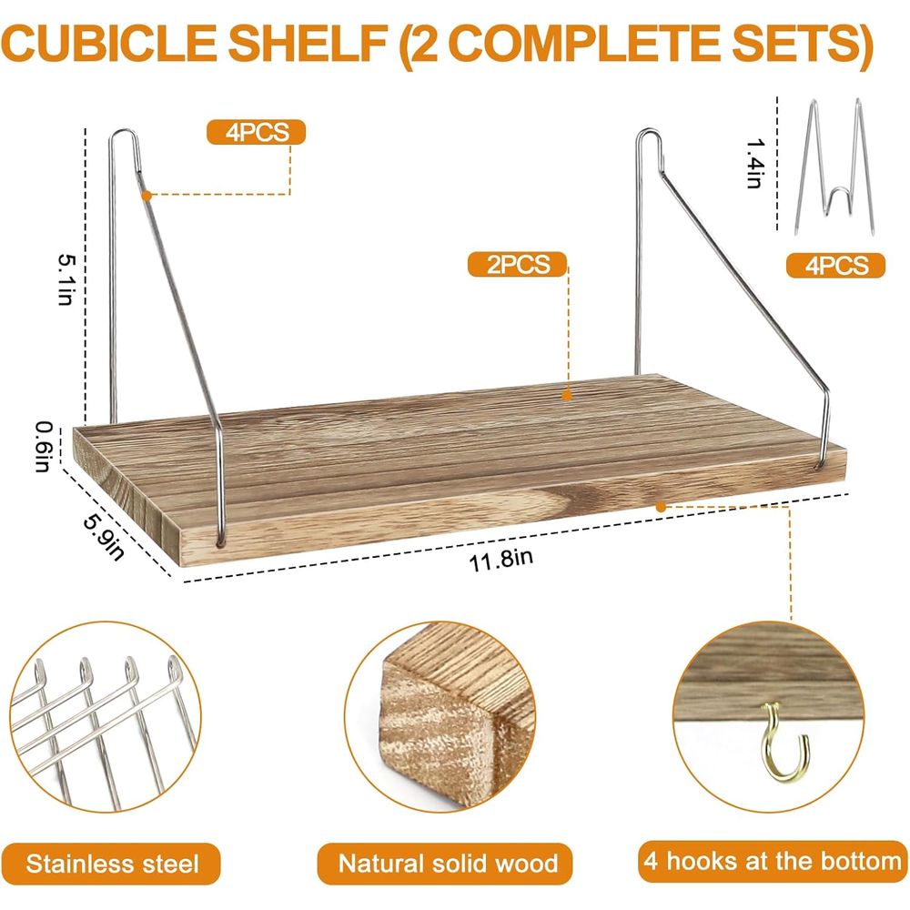 2 Pack Cubicle Wall Shelf with - Cubicle Shelf Organizer reseña y precio