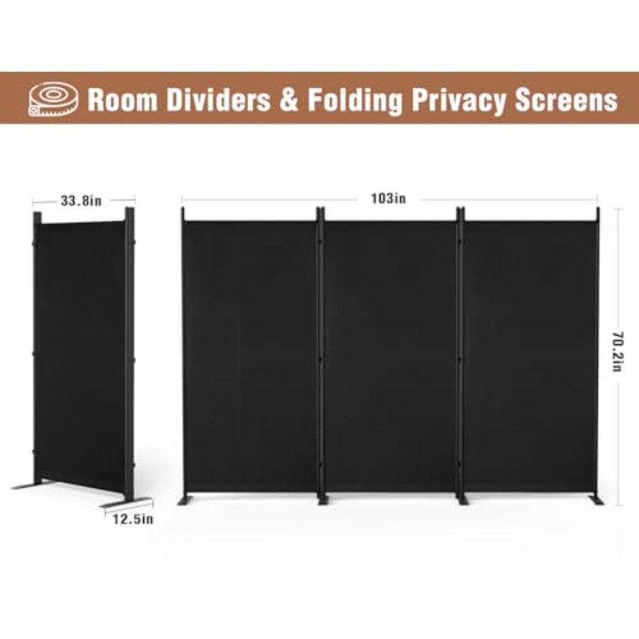 Room Divider 6Feet Folding Pri - Partition Screen Divider reseña y precio