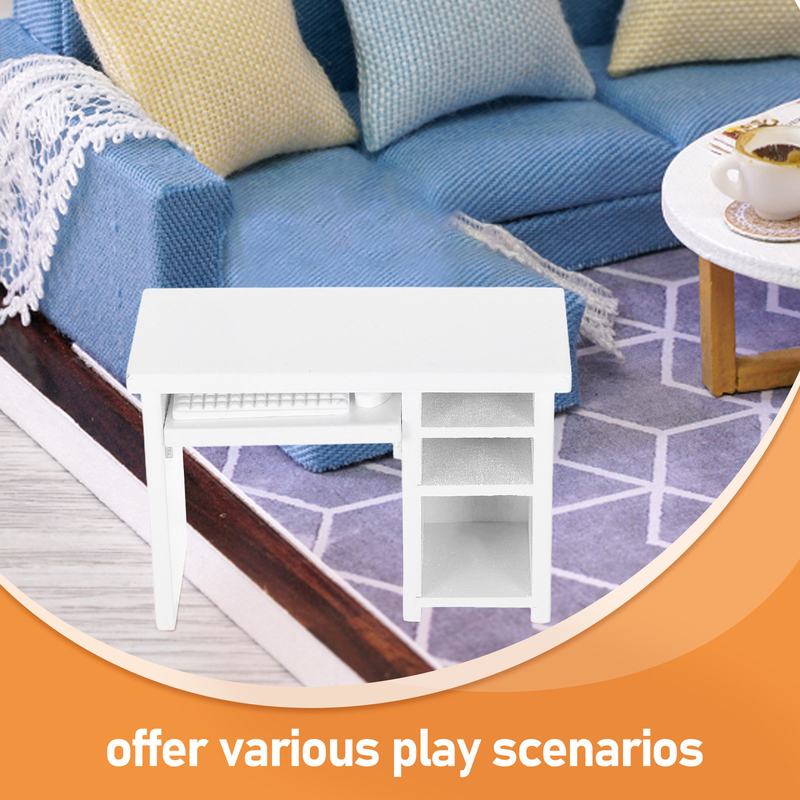 Miniature 1:12 Scale Dollhouse - Office Furniture Set reseña y precio