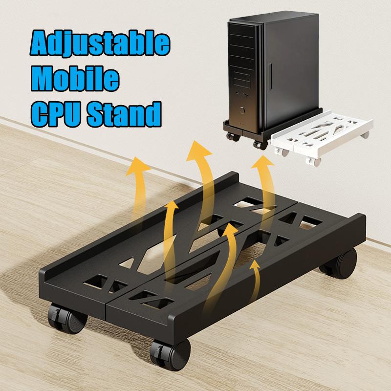 Adjustable Mobile CPU Stand Wi - Cubicle Shelf Organizer reseña y precio