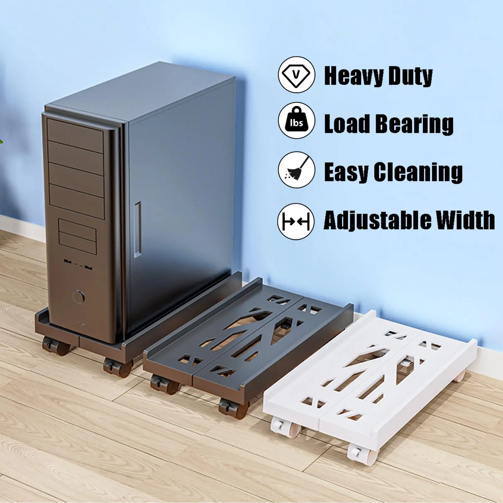 Adjustable Mobile CPU Stand Wi - Cubicle Shelf Organizer reseña y precio