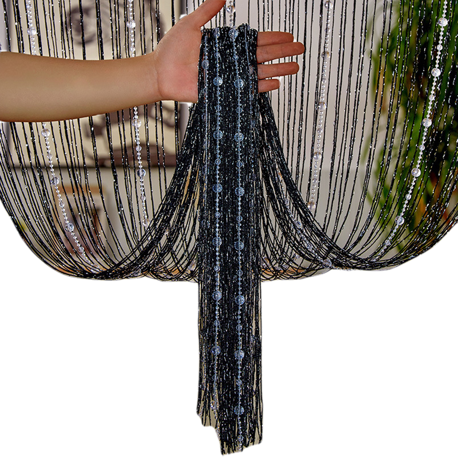 Crystal Beaded String Curtains - Partition Screen Divider reseña y precio