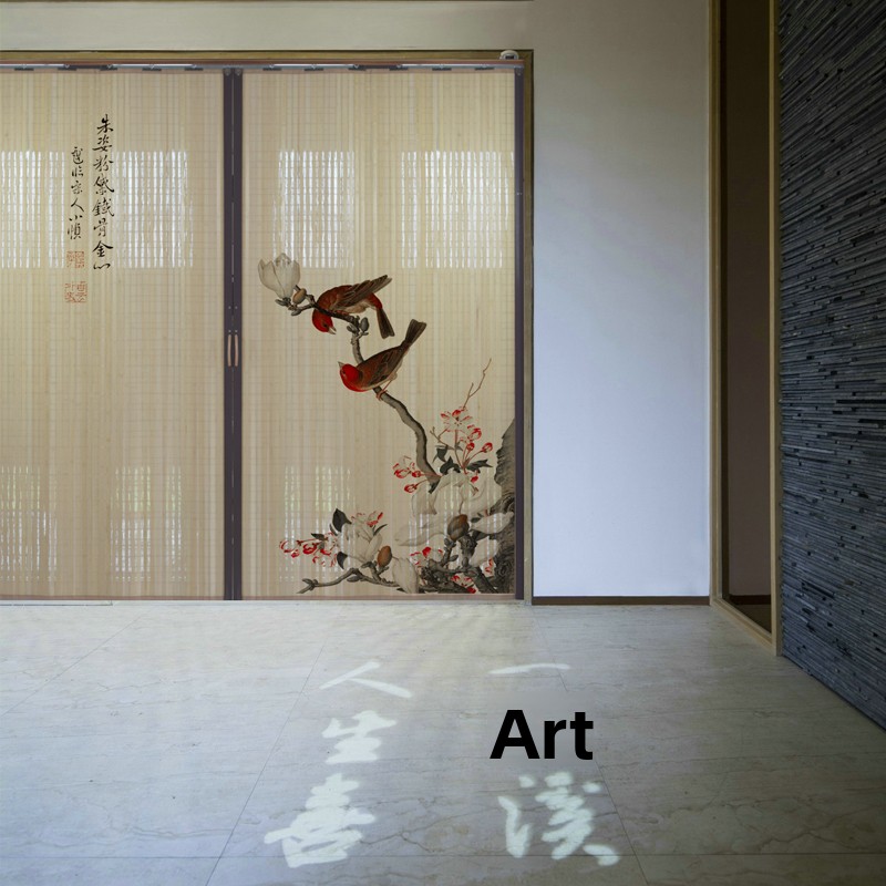 Printed Bamboo Sliding Door Pa - Partition Screen Divider reseña y precio