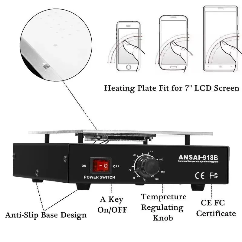 450W Durable 7 inch Phone LCD  - Partition Screen Divider reseña y precio