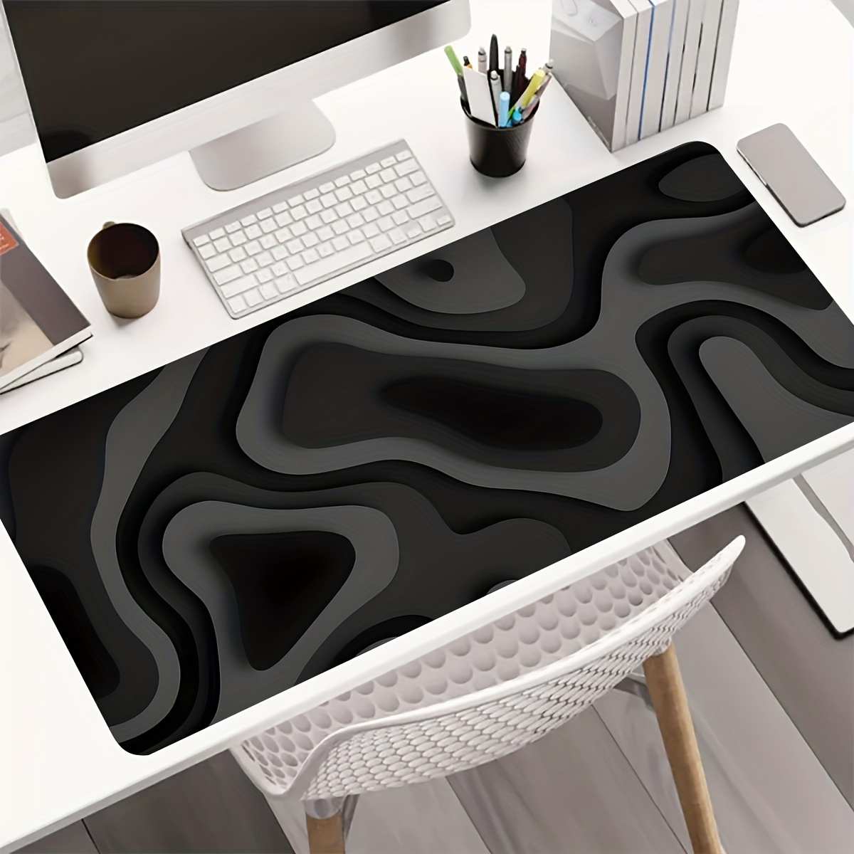 Black Gray Swirl Design large  - Office Furniture Brand reseña y precio
