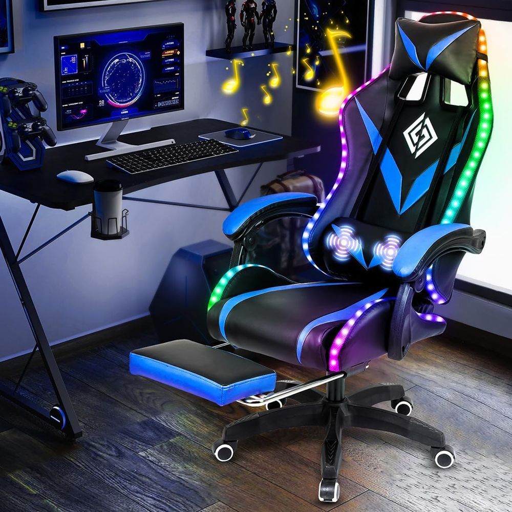 RGB Gaming Chair with Bluetoot - Furniture Chairs For Office reseña y precio