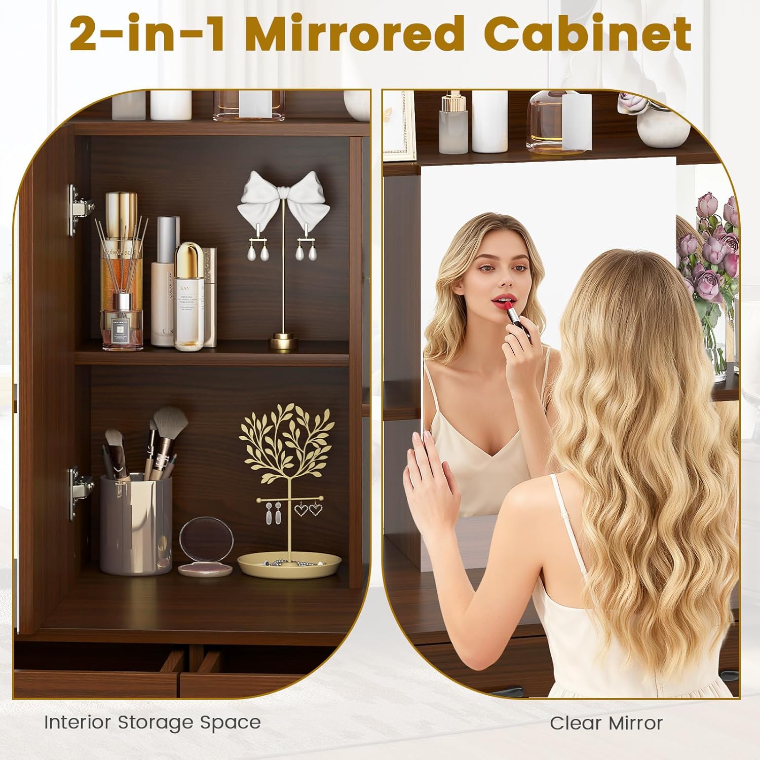 Vanity Desk with Mirror and St - Cubicle Shelf Organizer reseña y precio