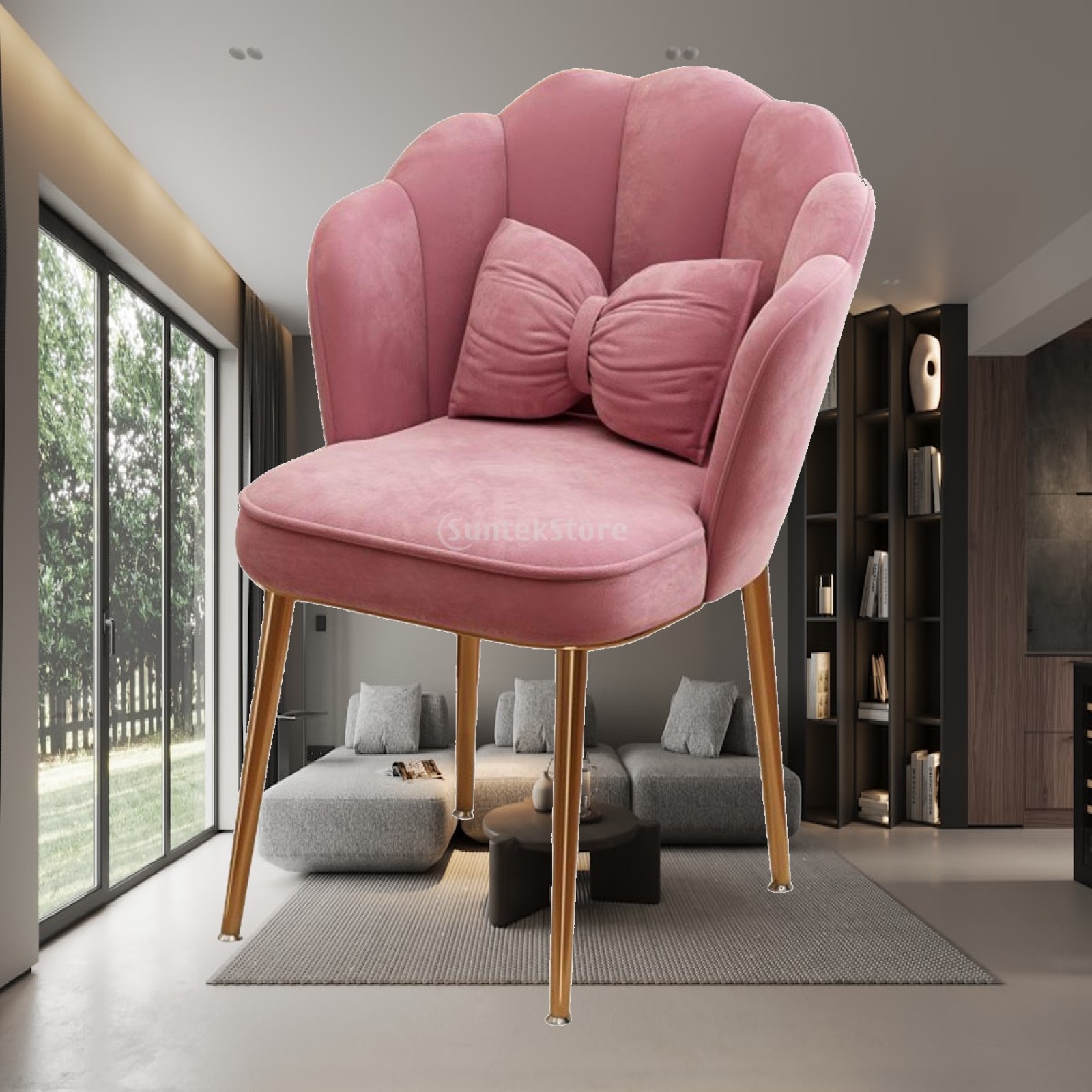 Contemporary Makeup Chair with - Furniture Chairs For Office reseña y precio