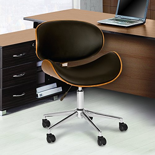 Black Faux Leather Office Chai - Furniture Chairs For Office reseña y precio