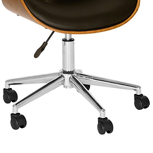 Black Faux Leather Office Chai - Furniture Chairs For Office reseña y precio