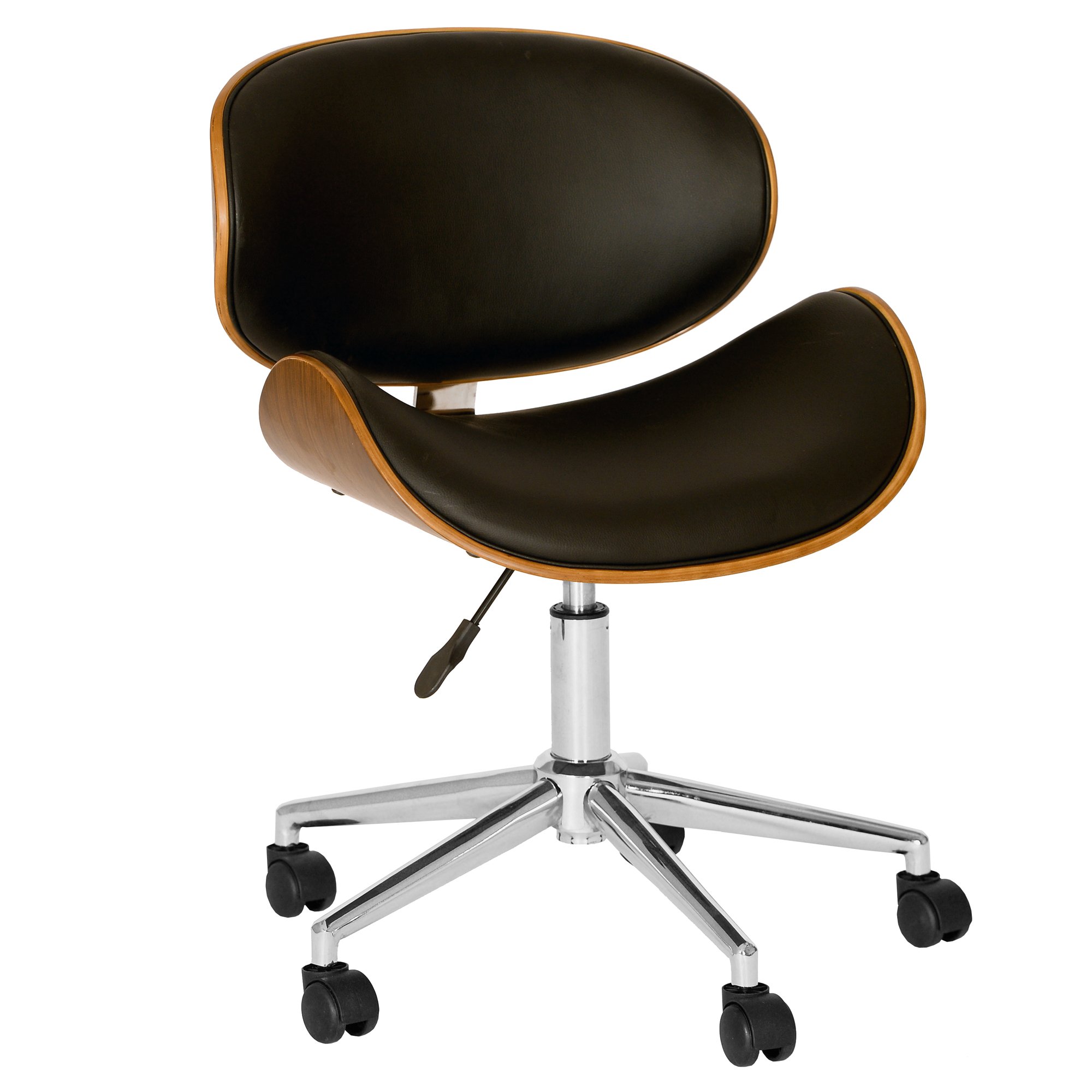 Black Faux Leather Office Chai - Furniture Chairs For Office reseña y precio