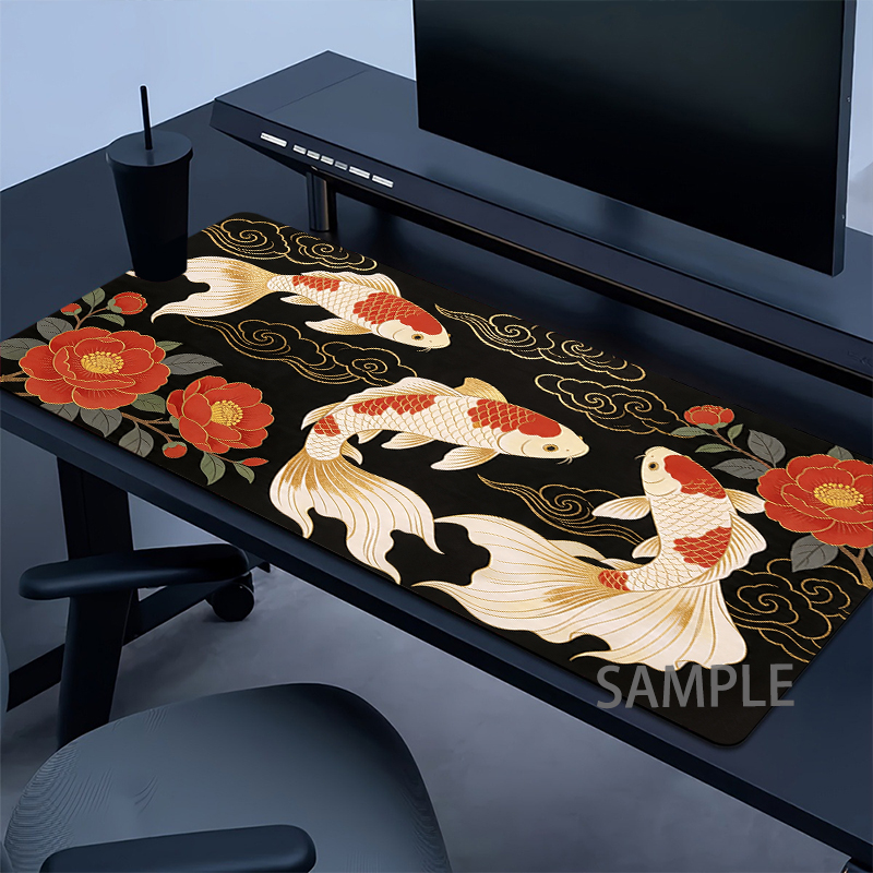 Japanese Koi Design Mouse Pad  - Office Furniture Brand reseña y precio