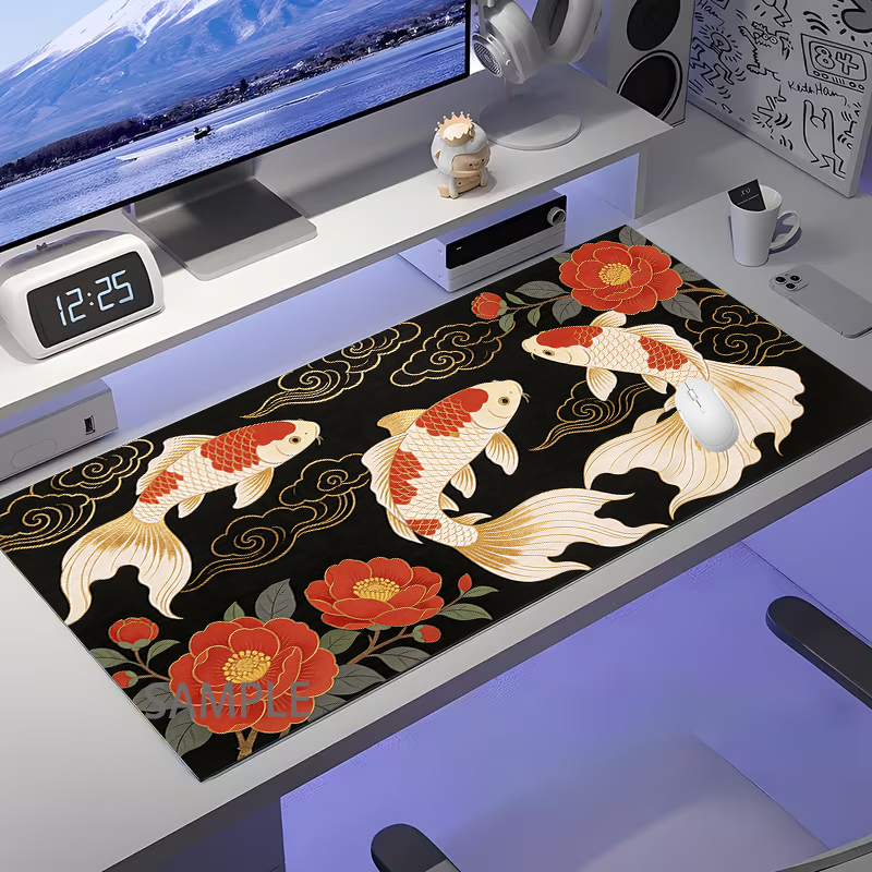 Japanese Koi Design Mouse Pad  - Office Furniture Brand reseña y precio
