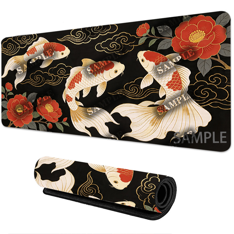 Japanese Koi Design Mouse Pad  - Office Furniture Brand reseña y precio