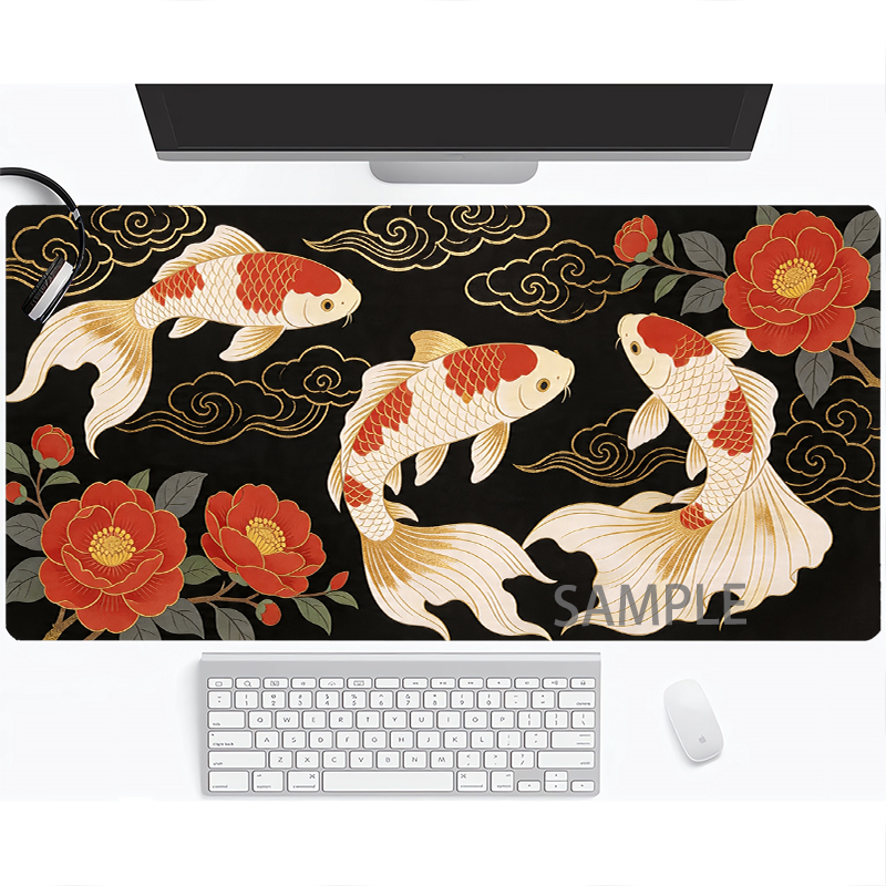 Japanese Koi Design Mouse Pad  - Office Furniture Brand reseña y precio